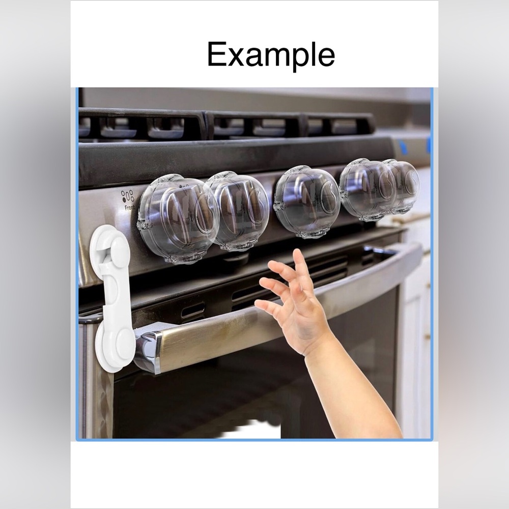 🦇 Childproof Oven & Appliance Safety Knobs & Hooks Set